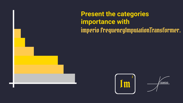Present the categories importance with imperio FrequencyImputationTransformer